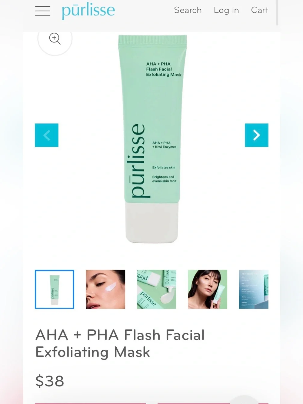 purlisse - AHA + PHA Flash Facial Exfoliating Mask